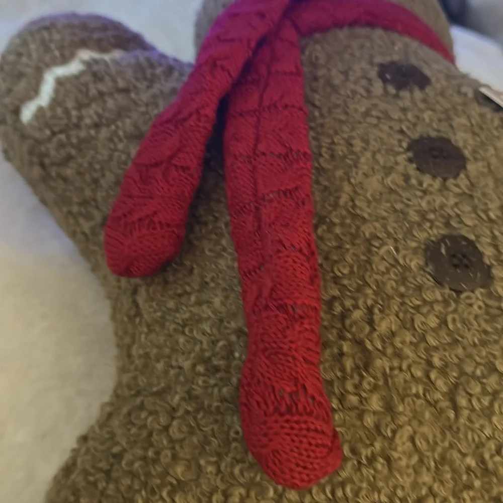 CUPCAKES & CASHMERE 26x19 Oversized Gingerbread Man Pillow
